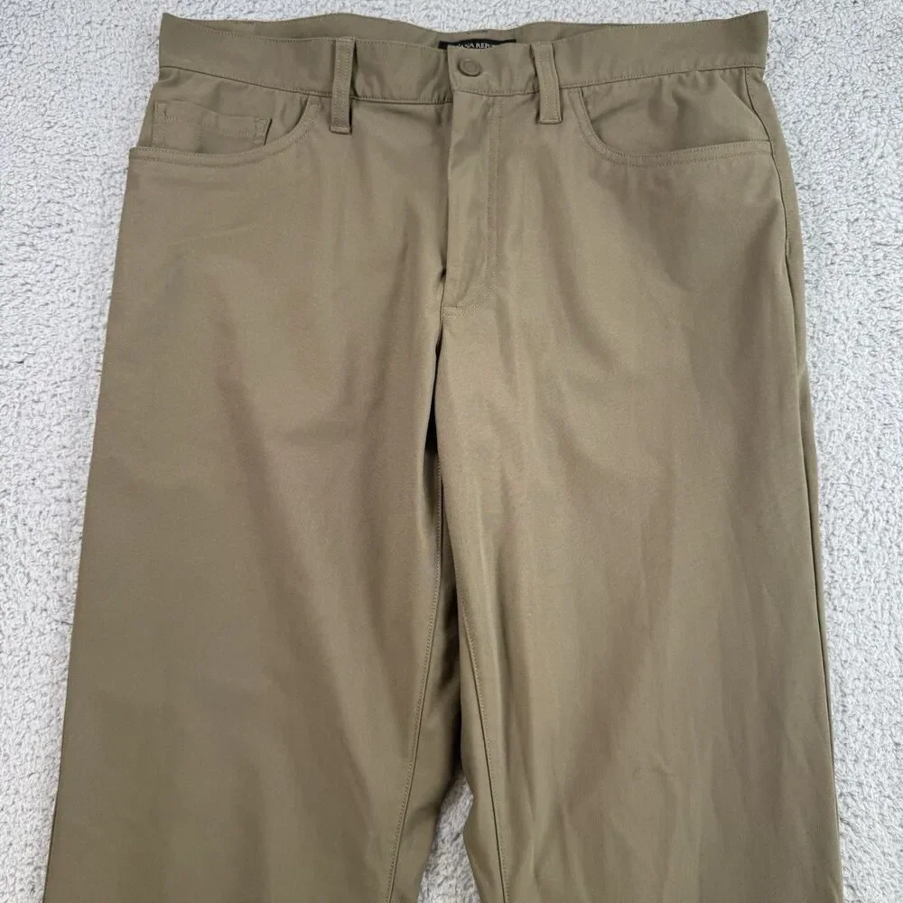 Banana Republic Pants Mens 34x29 Brown Straight Leg Chino‎ Polyester Casual